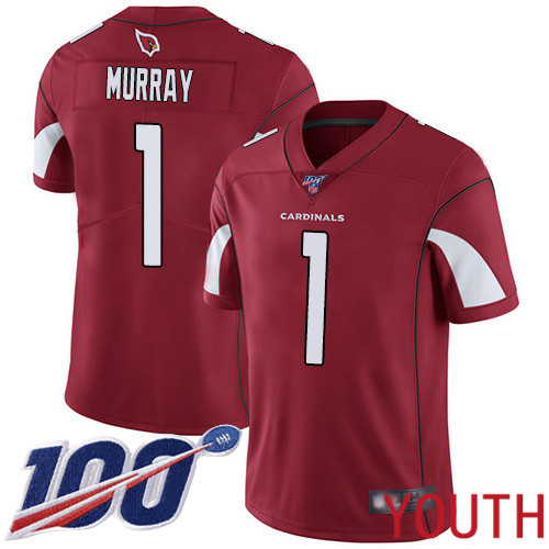 Arizona Cardinals Limited Red Youth Kyler Murray Home Jersey NFL Football #1 100th Season Vapor Untouchable->youth nfl jersey->Youth Jersey